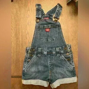 Dickies size XS denim overall shorts
